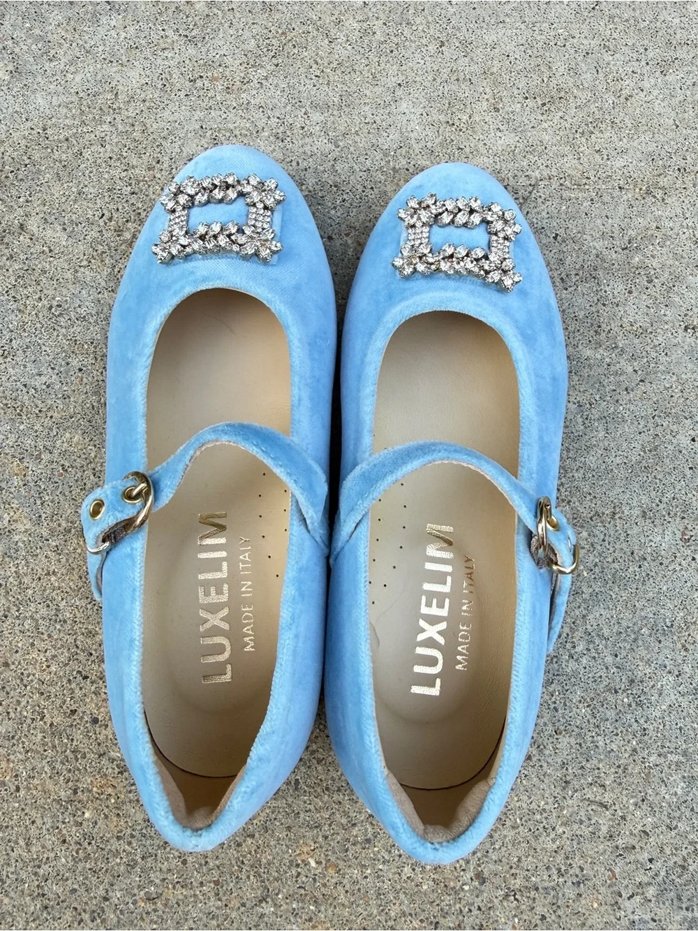 Luxelim sz 29 NEW Lila Velvet Shoes blue